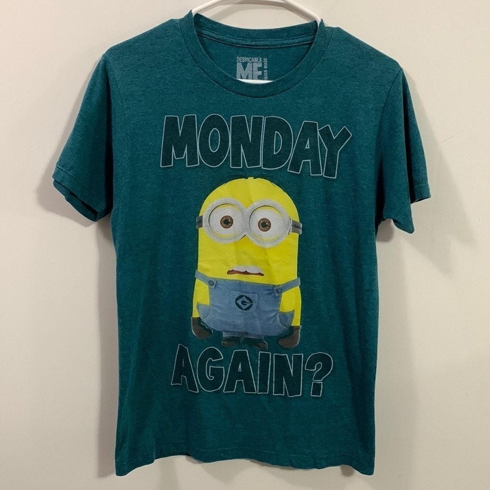 Despicable Me Monday T-shirt size small, “Monday Again?” Good condition